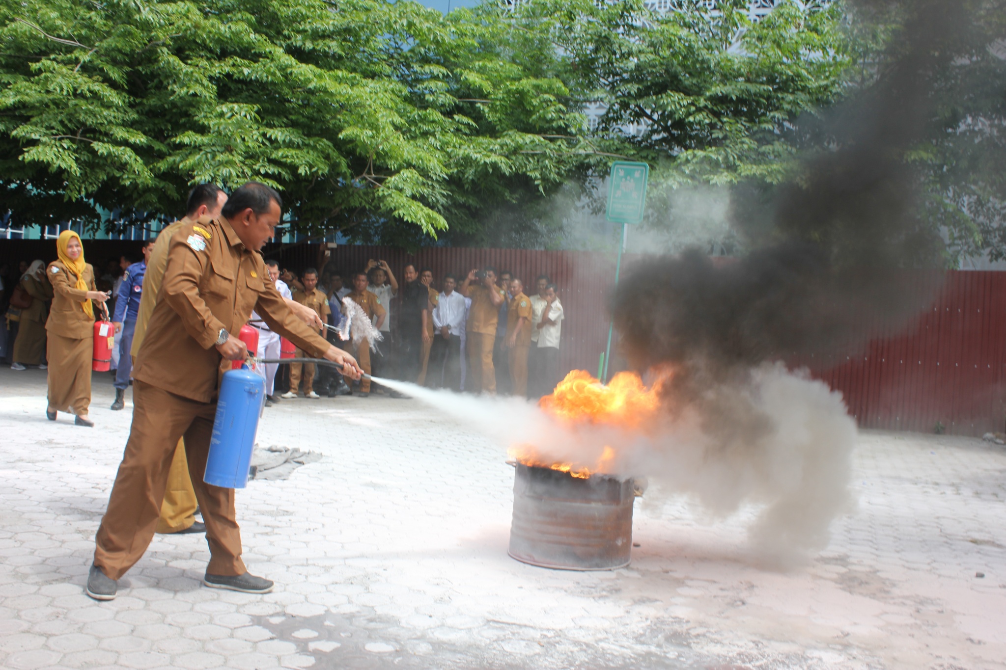 Pelatihan pencegahan dan penanggulangan kebakaran dan krisis kesehatan di RSUD Tgk. Chik Ditiro Sigli